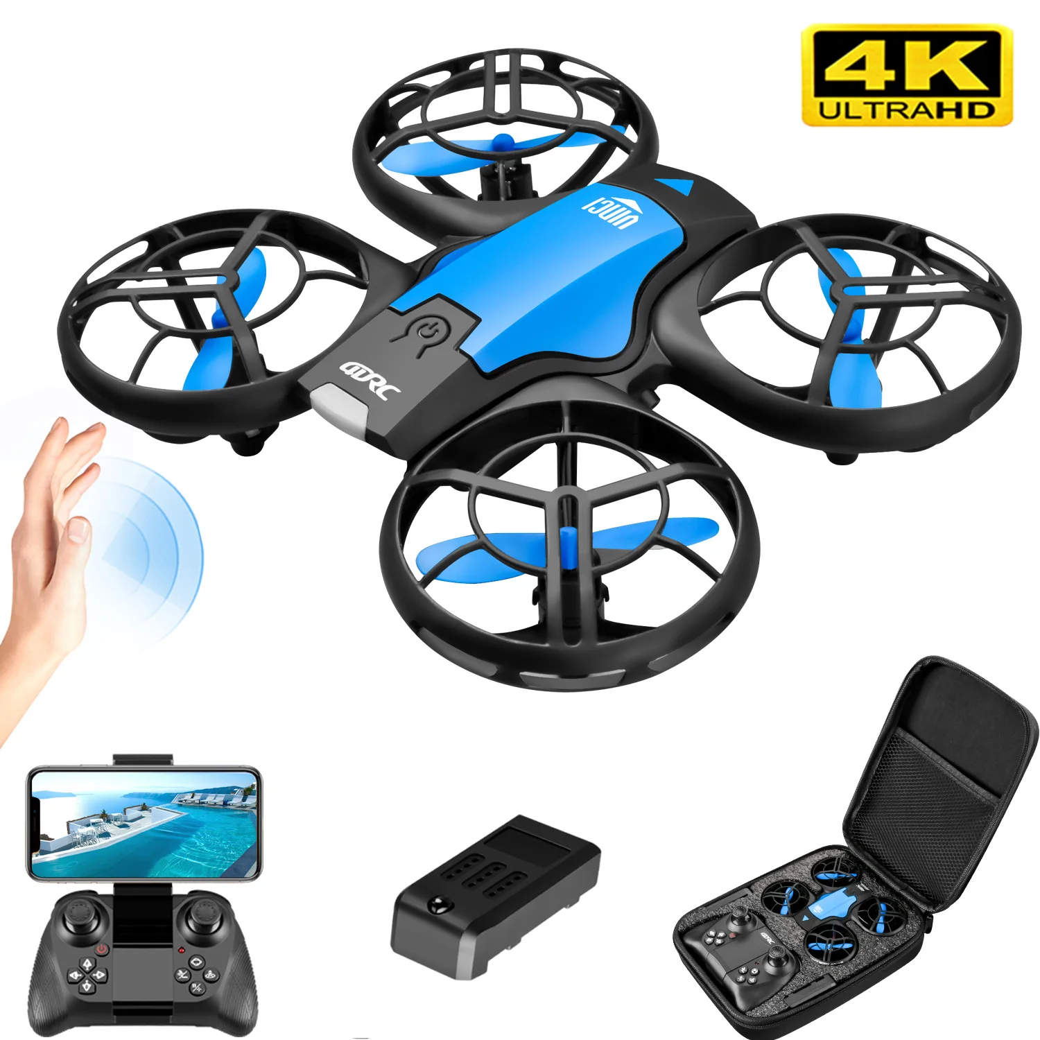 Drone Camera Hd - Nouveau mini drone V8 4K professionnel